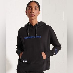 Superdry Black Logo Pullover Hoodie